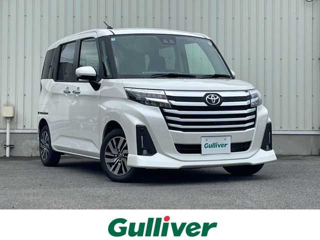 トヨタ ルーミー カスタムG 山形県 2025(令7)年 0.1万km パールホワイトⅢ 衝突被害軽減/純正ディスプレイオーディオ/　　【BT　フルセグ　USB】/全周囲カメラ/両側パワースライドドア/アダプティブクルーズコントロール/LEDオートライト/フォグランプ/シートヒーター/純正14インチアルミホイール/アイドリングストップ/レーンキープアシスト/カーテンエアバック/電動格納ウィンカーミラー/スマートキー