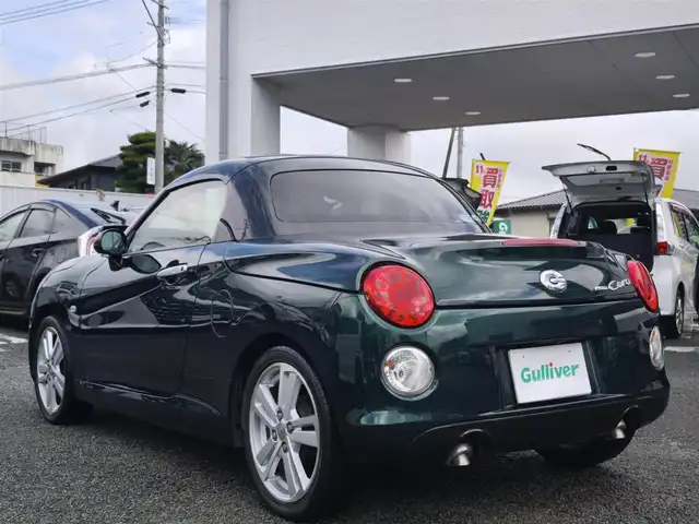 ダイハツ コペン セロ 熊本県 2016(平28)年 9.6万km ブリティッシュグリーンマイカ 純正ナビ（NSCT-W61D）/【ワンセグTV/CD/AM/FM】/バックカメラ/革巻きステアリング/ステアリングスイッチ/シートヒーター/プッシュスタート/スマートキー/純正16インチAW/純正フロアマット/ETC/保証書/取扱説明書