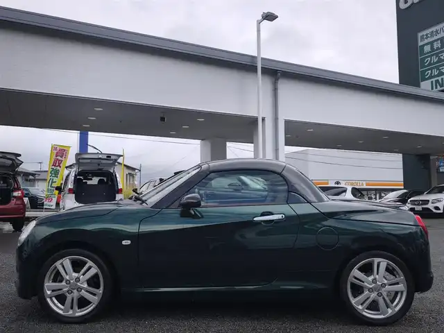 ダイハツ コペン セロ 熊本県 2016(平28)年 9.6万km ブリティッシュグリーンマイカ 純正ナビ（NSCT-W61D）/【ワンセグTV/CD/AM/FM】/バックカメラ/革巻きステアリング/ステアリングスイッチ/シートヒーター/プッシュスタート/スマートキー/純正16インチAW/純正フロアマット/ETC/保証書/取扱説明書