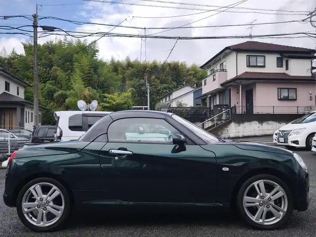 ダイハツ コペン セロ 熊本県 2016(平28)年 9.6万km ブリティッシュグリーンマイカ 純正ナビ（NSCT-W61D）/【ワンセグTV/CD/AM/FM】/バックカメラ/革巻きステアリング/ステアリングスイッチ/シートヒーター/プッシュスタート/スマートキー/純正16インチAW/純正フロアマット/ETC/保証書/取扱説明書