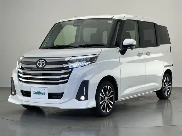 トヨタ ルーミー カスタムG－T 愛知県 2025(令7)年 0.1千km パールホワイトⅢ 登録済未使用車　純正９型ＤＡ　フルセグＴＶ　カープレイ　ＨＤＭＩ　シートヒーター　両側パワスラ　スマアシ　衝突軽減　追従クルコン　ＬＥＤオートライト　コーナーセンサー　電動パーキング　ロールシェード　禁煙車