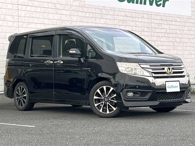 ホンダ ステップワゴン スパーダ Z クールスピリット 茨城県 2012(平24)年 10.3万km プレミアムスパークルブラックパール ワンオーナー/純正SDナビ/ワンセグテレビ/バックカメラ/両側パワースライドドア/純正アルミホイール　２１５／５５Ｒ17/フロントコーナーセンサー/ETC/キセノンヘッドライト
