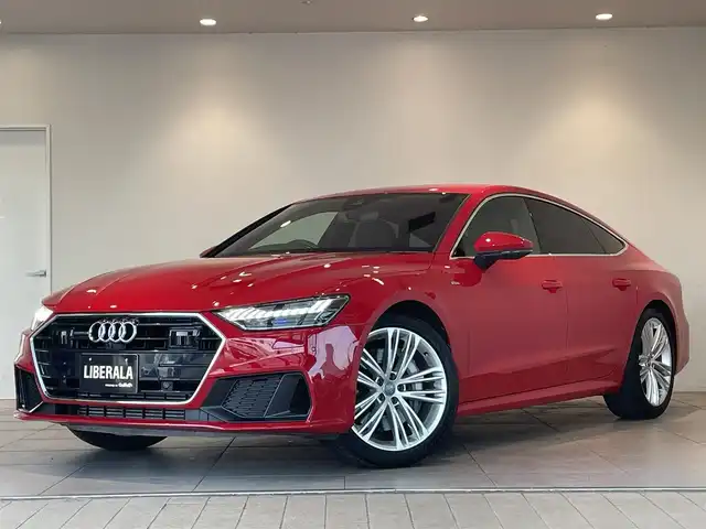 アウディ Ａ７ SB 55TFSIクワトロSライ 愛知県 2019(令1)年 6.6万km ブリリアントレッド レザーシート　/バーチャルコクピット　/マトリクスＬＥＤ　/シートヒーター/ＭＭＩナビゲーション　/Ｂｌｕｅｔｏｏｔｈ　/ＡｐｐｌｅＣａｒＰｌａｙ　/ＡｎｄｒｏｉｄＡｕｔｏ　/３６０度カメラ　/ＥＴＣ２．０　/ＡＣＣ/LKA/BSM/パーキングセンサー/ウィンカーミラー/プッシュスタート/アイドリングストップ