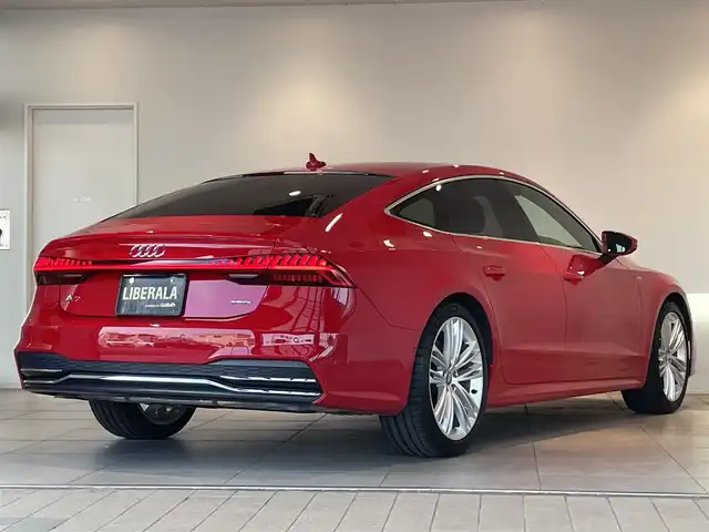 アウディ Ａ７ SB 55TFSIクワトロSライ 愛知県 2019(令1)年 6.6万km ブリリアントレッド レザーシート　/バーチャルコクピット　/マトリクスＬＥＤ　/シートヒーター/ＭＭＩナビゲーション　/Ｂｌｕｅｔｏｏｔｈ　/ＡｐｐｌｅＣａｒＰｌａｙ　/ＡｎｄｒｏｉｄＡｕｔｏ　/３６０度カメラ　/ＥＴＣ２．０　/ＡＣＣ/LKA/BSM/パーキングセンサー/ウィンカーミラー/プッシュスタート/アイドリングストップ