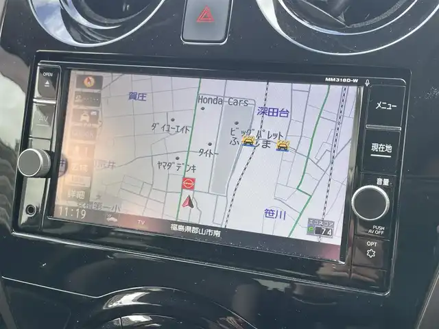 日産 ノート e－パワー メダリスト FOUR 福島県 2019(令1)年 1.2万km ブリリアントホワイトパール 純正ナビゲーション/型番：MM318D-W/【CD/DVD/SD/BT/TV】/アラウンドビューモニター/ドライブレコーダー/ETC/デジタルインナーミラー/クルーズコントロール/レーンキープアシスト/衝突被害軽減ブレーキ/アイドリングストップ/LEDオートライト/純正フロアマット/純正ドアバイザー