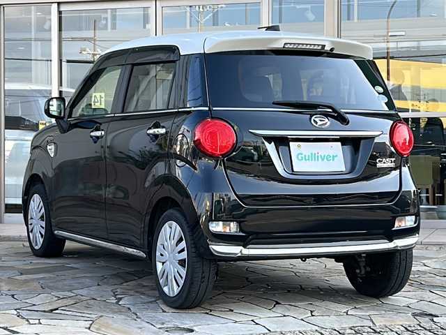 ダイハツ キャスト スタイル X 静岡県 2018(平30)年 7.5万km ブラックマイカメタリック 社外ナビ/・CD/DVD/USB/Bluetooth/SD/ipod/主要装備/・ＥＴＣ　/・ステアリングリモコン　/・アイドリングストップ　/・プッシュスタート　/・パワーステアリング　/・スマートキー　/・パワーウィンド　/・純正アルミキャップ　/・オートライト　/・横滑り防止　/・盗難防止装置　/・ハロゲンヘッドライト