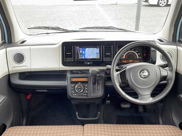 日産 モコ X 島根県 2013(平25)年 5万km エアブルーメタリック 社外メモリナビゲーション(MDV-L300)/ワンセグ/バックカメラ/プッシュスタート/スマートキー/ハロゲンライト/電動格納ミラー/純正14インチアルミホイール/純正フロアマット