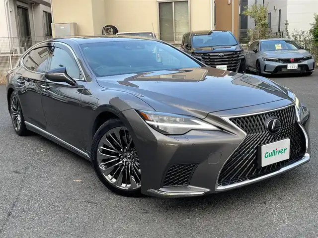 レクサス ＬＳ 500 バージョンL 神奈川県 2021(令3)年 2.3万km マンガンラスター サンルーフ/黒革シート/純正メモリーナビ・地デジTV/全方位カメラ/デジタルインナーミラー/HUD/全席パワーシート/シートヒーター/エアシート/前席マッサージ機能/純正20インチAW/純正エアサス/LEDヘッドライト/全ドアイージークローザー/電動トランク/レクサスセーフティシステム+/レーダークルーズコントロール/PCS/LTA/BSM/PKSA/PKSB/RSA/コーナーセンサー/オートハイビーム/純正CD/DVD/SD/MSV/USB/BT/Miracast/ビルトインETC2.0/前後ドライブレコーダー/パドルシフト/プッシュスタート/スマートキー