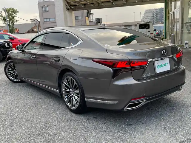 レクサス ＬＳ 500 バージョンL 神奈川県 2021(令3)年 2.3万km マンガンラスター サンルーフ/黒革シート/純正メモリーナビ・地デジTV/全方位カメラ/デジタルインナーミラー/HUD/全席パワーシート/シートヒーター/エアシート/前席マッサージ機能/純正20インチAW/純正エアサス/LEDヘッドライト/全ドアイージークローザー/電動トランク/レクサスセーフティシステム+/レーダークルーズコントロール/PCS/LTA/BSM/PKSA/PKSB/RSA/コーナーセンサー/オートハイビーム/純正CD/DVD/SD/MSV/USB/BT/Miracast/ビルトインETC2.0/前後ドライブレコーダー/パドルシフト/プッシュスタート/スマートキー