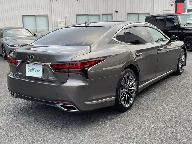 レクサス ＬＳ 500 バージョンL 神奈川県 2021(令3)年 2.3万km マンガンラスター サンルーフ/黒革シート/純正メモリーナビ・地デジTV/全方位カメラ/デジタルインナーミラー/HUD/全席パワーシート/シートヒーター/エアシート/前席マッサージ機能/純正20インチAW/純正エアサス/LEDヘッドライト/全ドアイージークローザー/電動トランク/レクサスセーフティシステム+/レーダークルーズコントロール/PCS/LTA/BSM/PKSA/PKSB/RSA/コーナーセンサー/オートハイビーム/純正CD/DVD/SD/MSV/USB/BT/Miracast/ビルトインETC2.0/前後ドライブレコーダー/パドルシフト/プッシュスタート/スマートキー