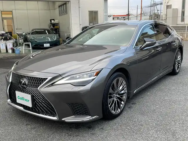 レクサス ＬＳ 500 バージョンL 神奈川県 2021(令3)年 2.3万km マンガンラスター サンルーフ/黒革シート/純正メモリーナビ・地デジTV/全方位カメラ/デジタルインナーミラー/HUD/全席パワーシート/シートヒーター/エアシート/前席マッサージ機能/純正20インチAW/純正エアサス/LEDヘッドライト/全ドアイージークローザー/電動トランク/レクサスセーフティシステム+/レーダークルーズコントロール/PCS/LTA/BSM/PKSA/PKSB/RSA/コーナーセンサー/オートハイビーム/純正CD/DVD/SD/MSV/USB/BT/Miracast/ビルトインETC2.0/前後ドライブレコーダー/パドルシフト/プッシュスタート/スマートキー