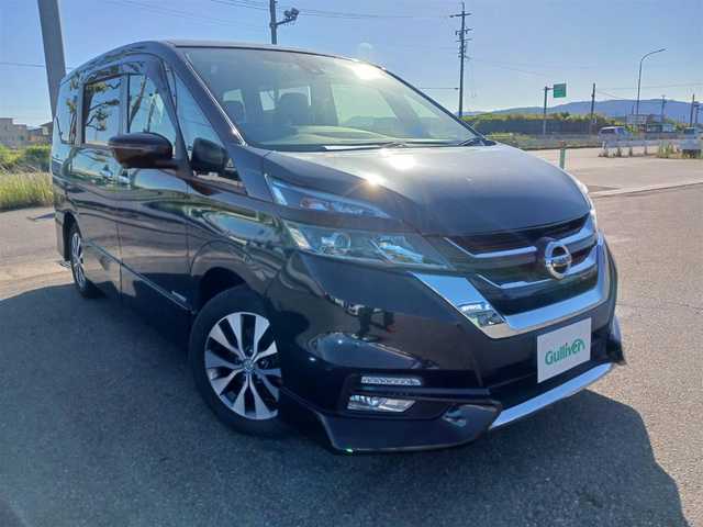 日産 セレナ ハイウェイスターVセレクションⅡ 神奈川県 2019(平31)年 5.9万km ダイヤモンドブラック 〇純正9インチナビ/〇フルセグTV/〇パワースライドドア（両側）/〇バックカメラ/〇ビルトインETC/〇インテリジェントアラウンドビューモニター/〇エマージェンシーブレーキ/〇クルーズコントロール/〇LEDヘッドランプ/〇オートライト/〇純正16インチアルミ/〇革巻きステアリング/〇オートエアコン/〇インテリジェントキー/〇禁煙車