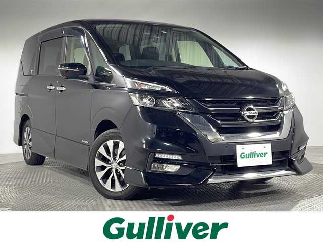 日産 セレナ ハイウェイスターVセレクションⅡ 熊本県 2019(平31)年 5.9万km ダイヤモンドブラック 〇純正9インチナビ/〇フルセグTV/〇パワースライドドア（両側）/〇バックカメラ/〇ビルトインETC/〇インテリジェントアラウンドビューモニター/〇エマージェンシーブレーキ/〇クルーズコントロール/〇LEDヘッドランプ/〇オートライト/〇純正16インチアルミ/〇革巻きステアリング/〇オートエアコン/〇インテリジェントキー/〇禁煙車