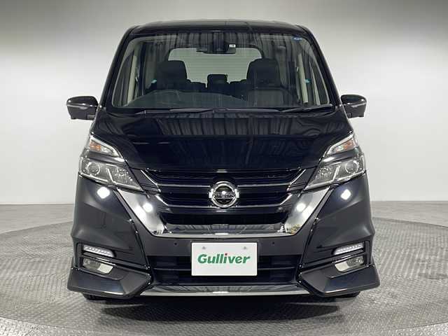 日産 セレナ ハイウェイスターVセレクションⅡ 熊本県 2019(平31)年 5.9万km ダイヤモンドブラック 〇純正9インチナビ/〇フルセグTV/〇パワースライドドア（両側）/〇バックカメラ/〇ビルトインETC/〇インテリジェントアラウンドビューモニター/〇エマージェンシーブレーキ/〇クルーズコントロール/〇LEDヘッドランプ/〇オートライト/〇純正16インチアルミ/〇革巻きステアリング/〇オートエアコン/〇インテリジェントキー/〇禁煙車