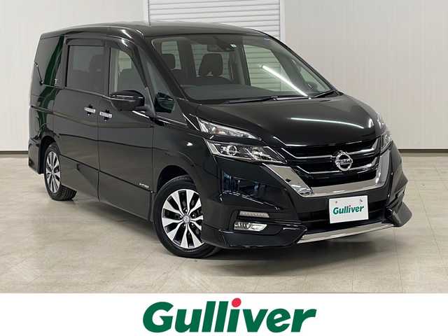 日産 セレナ ハイウェイスターVセレクションⅡ 熊本県 2019(平31)年 5.9万km ダイヤモンドブラック 純正9インチナビ/フルセグTV/パワースライドドア（両側）/バックカメラ/ビルトインETC/インテリジェントアラウンドビューモニター/エマージェンシーブレーキ/クルーズコントロール/LEDヘッドランプ/オートライト/純正16インチアルミ/革巻きステアリング/オートエアコン/インテリジェントキー/禁煙車