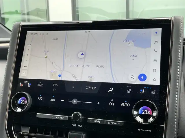 トヨタ アルファードハイブリット Z 香川県 2023(令5)年 1.6万km プラチナホワイトパールマイカ 登録時走行距離：15393km/メーカー純正ナビ/　BT フルセグTV/全方位カメラ/フリップダウンモニター/モデリスタエアロ/左右独立稼働型ムーンルーフ/ブラックレザーシート/シートベンチレーション/パワーシート/シートメモリ/オットマン/電動シェード/プリクラッシュセーフティシステム/レーンキープアシスト/レーダークルーズコントロール/クリアランスソナー/ブラインドスポットモニター/ヘッドアップディスプレイ/オートハイビーム/LEDヘッドライト/オートライト/フォグランプ/前後ドライブレコーダー/ビルトインETC2.0/MTモード付AT/横滑り防止装置/オートホールド機能付き電子パーキングブレーキ/置くだけ充電/AC100V充電/木目革巻きコンビステアリング/ステアリングスイッチ/ステアリングヒーター/プッシュスタート/スマートキー