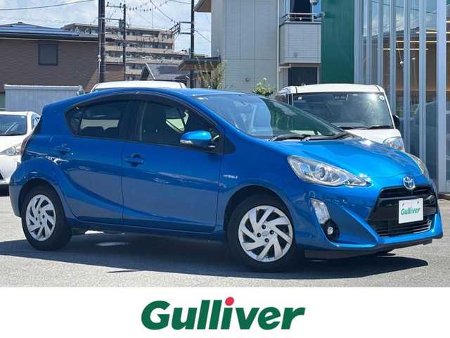 トヨタ アクア G 静岡県 2015(平27)年 2.7万km コバルトブルーメタリック エンジンスタートボタン/パワーステアリング/パワーウィンドウ/取扱説明書/アイドリングストップ/オートエアコン/スペアキー/クルーズコントロール/SDナビ（CD/DVD/BT/フルセグ）/ETC/純正フロアマット/ABS/横滑り防止装置/オートライト/LEDヘッドライト/Wエアバック
