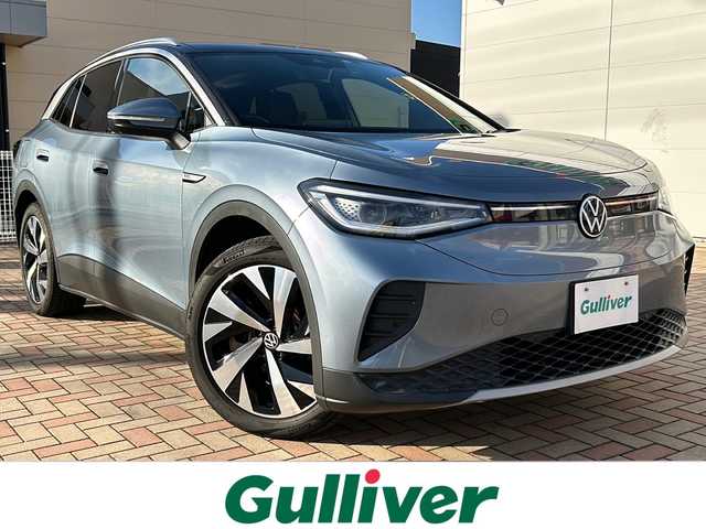 フォルクスワーゲン ＶＷ ＩＤ．４ プロ ローンチエディション 鳥取県 2022(令4)年 4.6万km ガンＭ ディーラー車/ムーンストーングレー（LA7C)/スマートキーx２個/パノラマガラスルーフ/マトリックスLEDライト/ハーフレザーシート/リラクゼーションシート/12チャンネルサウンド/アンビエントライト/置くだけ充電/ドライブレコーダー/アダクティブクルーズ/プリクラッシュセーフティ/インテリジェンスソナー/ブラインドスポット/レーンデパーチャー/全方位カメラ/メーカーナビゲーション/Bluetoothオーディオ/３ゾーンエアコン/全席シートヒーター/ハンドルヒーター/前席メモリ付パワーシート/パワーテールゲート/ETCユニット/充電ケーブル積載/保証書・取説