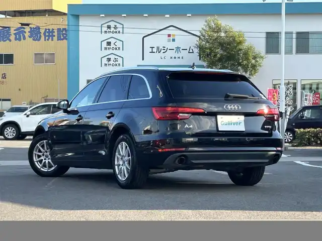 アウディ Ａ４ アバント 2．0 TFSI 愛媛県 2017(平29)年 5.8万km 黒 メーカーオプション純正ナビ/BT/AM・FM/CD/DVD/フルセグTV/ETC/純正ドライブレコーダー/全方位カメラ/追従型クルーズコントロール/D+N席パワーシート/アイドリングストップ/衝突軽減システム/オートライト/純正フロアマット/純正アルミホイール/LEDヘッドライト