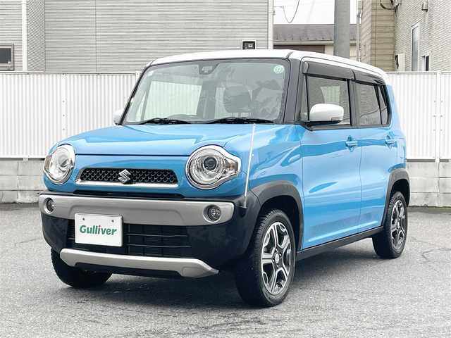 スズキ ハスラー X 栃木県 2015(平27)年 8.3万km サマーブルーM ワンオーナー/ナビゲーション（CD/DVD/TV/BT/USB/AUX/SD）/ETC/シートヒーター/衝突軽減ブレーキ/グリップコントロール/ヒルディセントコントロール/ドアバイザー/保証書/取説/スペアキー