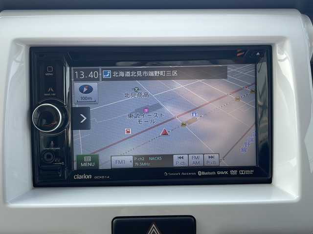 スズキ ハスラー X 道東・釧路十勝 2015(平27)年 8.3万km サマーブルーM ・４WD/・ワンオーナー/・社外メモリナビゲーション/（CD・DVD・TV・BT・USB・AUX・SD）/・スマートキー/・プッシュスタート/・ETC/・シートヒーター/・衝突軽減ブレーキ/・グリップコントロール/・ヒルディセントコントロール/・純正アルミホイール/・ドアバイザー/・保証書/・取説