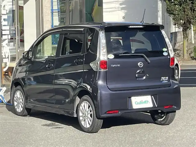 日産 デイズ ハイウェイスターX 宮城県 2014(平26)年 8.5万km プレミアムパープルP 純正ＳＤナビ/（ＦＭ／ＡＭ／ＣＤ／ＤＶＤ／Ｂｌｕｅｔｏｏｔｈ）　/フルセグテレビ　/アラウンドビューモニター　/アイドリングストップ　/バックカメラ　/スマートキー　/プッシュスタート　/ＥＴＣ　/電動格納ミラー/スタッドレス社外AW/（155/65R14 7mm）