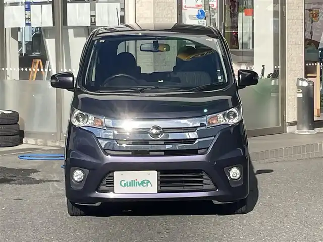 日産 デイズ ハイウェイスターX 宮城県 2014(平26)年 8.5万km プレミアムパープルP 純正ＳＤナビ/（ＦＭ／ＡＭ／ＣＤ／ＤＶＤ／Ｂｌｕｅｔｏｏｔｈ）　/フルセグテレビ　/アラウンドビューモニター　/アイドリングストップ　/バックカメラ　/スマートキー　/プッシュスタート　/ＥＴＣ　/電動格納ミラー/スタッドレス社外AW/（155/65R14 7mm）