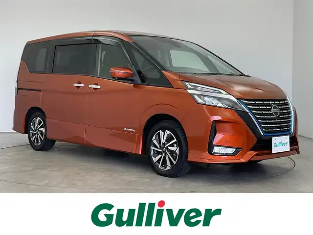 日産 セレナ e－パワー ハイウェイスター V 埼玉県 2020(令2)年 5.4万km オレンジ プロパイロット　純正１０インチナビ　フリップダウンモニター　アラウンドビューモニター　ＢＳＩ　レーダークルーズコントロール　ビルトインＥＴＣ２．０　ドライブレコーダー　ＨＤＭＩ　純正アルミ　ＬＥＤ