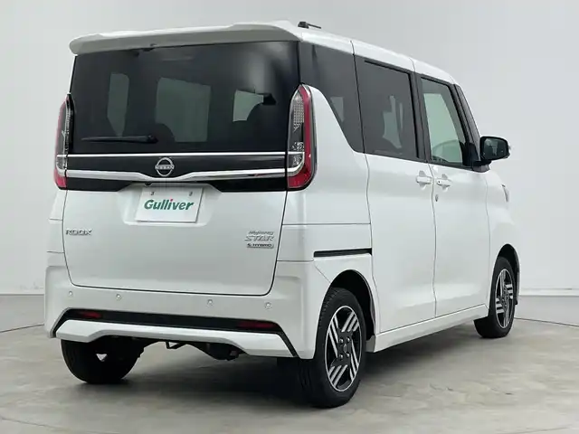 日産 ルークス HWS X プロパイロットED 新潟県 2023(令5)年 6.5万km ホワイトパール 4WD/純正メモリナビ【MJ122D-W】/　フルセグTV/Bluetooth/CD/USB/プロパイロット/衝突被害軽減ブレーキ/レーンキープアシスト/レーダークルーズコントロール/両側パワースライドドア/アラウンドビューモニター/インテリジェントルームミラー/前席シートヒーター/ステアリングヒーター/ビルトインETC/前後コーナーセンサー/アイドリングストップ/LEDヘッドライト/レザーステアリング