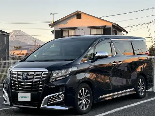 トヨタ アルファードハイブリット SR 道央・札幌 2015(平27)年 11.4万km スパークリングブラックパールクリスタルシャイン ユーザー買取車両/純正HDDナビ/【AM/FM/TV/BT/CD/SD】/純正17インチAW/JBLサウンド/エンジンスタートボタン/MTモード付AT/アイドリンクストップ/スマートキー/スペアキー×１/クルーズコントロール/ETC/USB入力端子/バックカメラ/ドライブレコーダー/両側パワースライドドア/100V電源/オットマン/3列シート/サンルーフ/パワーシート/ハーフレザーシート/AC100電源/ウォークスルー/コーナーセンサー/横滑り防止装置/衝突被害軽減システム/保証書/取扱説明書
