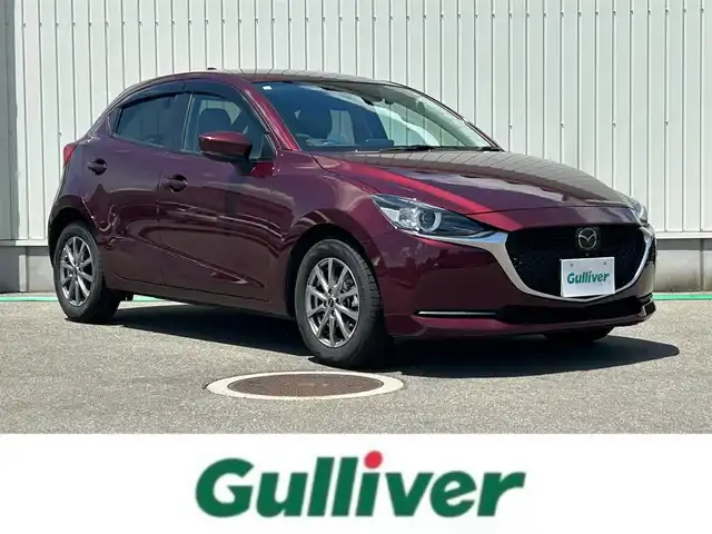 マツダ マツダ２ 15S プロアクティブ Sパッケージ 富山県 2021(令3)年 2.7万km ディープクリムゾンマイカ 純正メーカーナビ/フルセグTV/DVD再生/ETC/Bluetooth搭載/アラウンドビューモニター/コーナーセンサー/レーダークルーズコントロール/衝突被害軽減システム/横滑り防止装置/アイドリングストップ/ドアバイザー/プッシュスタート/シートヒーターD＋N席/SPORTモード搭載/LEDオートライト/純正AW付夏タイヤ4本積み込み