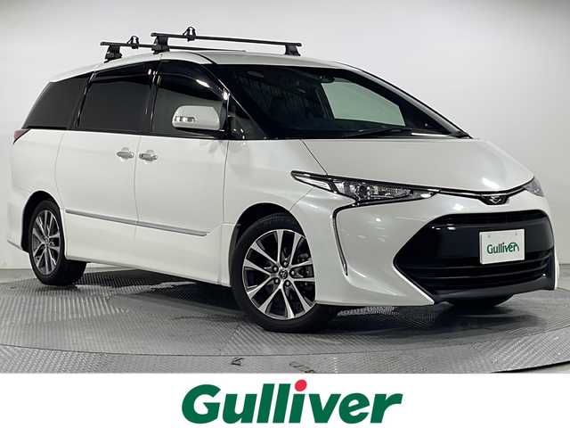 トヨタ エスティマ アエラス プレミアム G 広島県 2018(平30)年 4.5万km ホワイトパールクリスタルシャイン 純正10型ナビ /フリップダウンモニター /両側パワースライドドア /オットマン /パワーバックドア /シートヒーター /クルーズコントロール /レーンキープアシスト /衝突軽減ブレーキ  /LEDヘッドランプ/ETC/純正１８インチアルミホイール（225/50/R18)/エアバック（運転席/助手席）