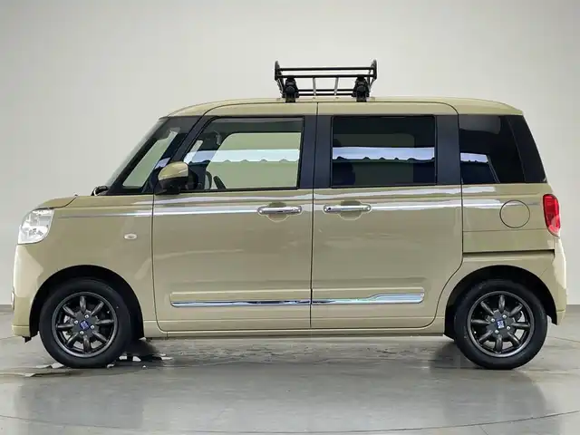 ダイハツ ムーヴ キャンバス セオリー G 愛知県 2022(令4)年 2万km サンドベージュメタリック 社外ナビ　純正ルーフキャリア　全方位カメラ　禁煙　フルセグＴＶ　シートヒーター　ＭＩＮＩＬＩＴＥホイール　ＤＶＤ再生　前後ドラレコ　両側パワスラ　スマートアシストIII　衝突軽減　オートハイビーム　フォグ　LEDオートライト　プッシュスタート　スマートキー　レーンキープ　Bluetooth　アイドリングストップ　カーテンエアバッグ　