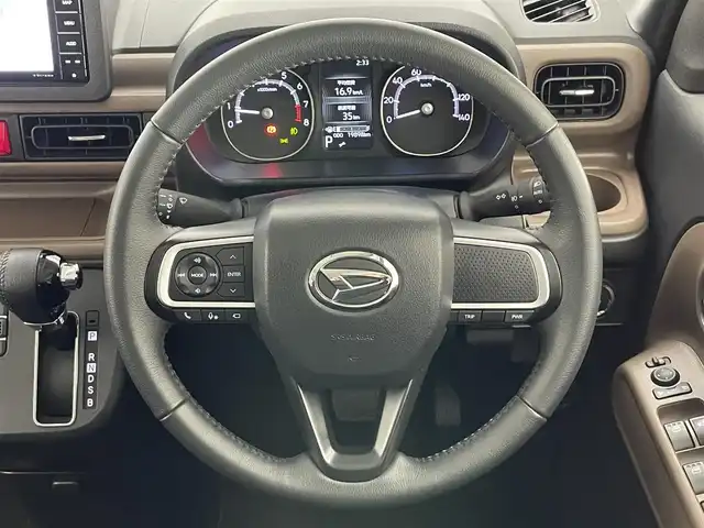 ダイハツ ムーヴ キャンバス セオリー G 愛知県 2022(令4)年 2万km サンドベージュメタリック 社外ナビ　純正ルーフキャリア　全方位カメラ　禁煙　フルセグＴＶ　シートヒーター　ＭＩＮＩＬＩＴＥホイール　ＤＶＤ再生　前後ドラレコ　両側パワスラ　スマートアシストIII　衝突軽減　オートハイビーム　フォグ　LEDオートライト　プッシュスタート　スマートキー　レーンキープ　Bluetooth　アイドリングストップ　カーテンエアバッグ　