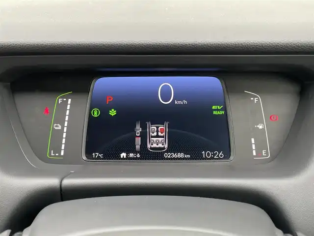 ホンダ フィット e:HEVリュクス 宮崎県 2023(令5)年 2.4万km ミッドナイトブルービームM ワンオーナー/純正ナビ/(AM.FM.Bluetooth.USB)/アラウンドビューモニター/ドライブレコーダー/ETC2.0/レーダークルーズコントロール/シートヒーター/ハンドルヒーター/オートライト/電格ミラー/パワーステアリング/スマートキー/スペアキー/衝突軽減ブレーキ/横滑り防止機能/レーンキープアシスト