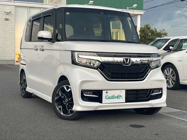 ホンダ Ｎ ＢＯＸ カスタム G L ターボ ホンダセンシング 香川県 2018(平30)年 3.5万km プラチナホワイトパール 純正8インチディーラーOPナビ（フルセグTV/CD，DVD/BT)/バックカメラ/ドライブレコーダー/両側パワースライドドア/コーナーセンサー/ビルトインETC/オートライト/ターボ