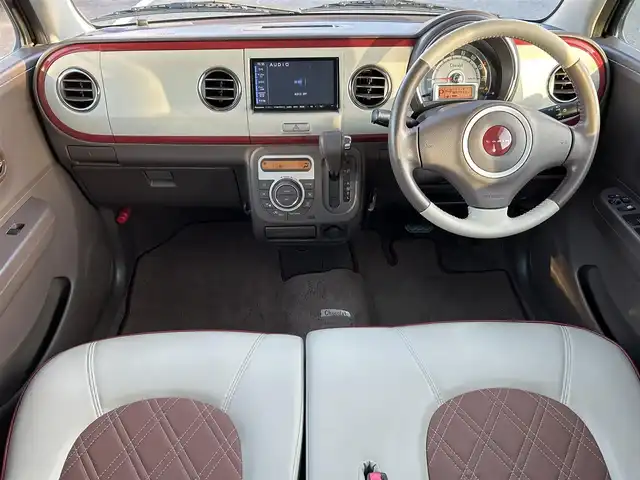 スズキ ラパン ショコラ X 愛媛県 2014(平26)年 4.4万km ピンク パナソニック製ナビ/BT/AM・FM/CD/DVD/バックカメラ/ETC/AAC/スマートキー/純正フロアマット/純正ホイールキャップ/アイドリングストップ/ベンチシート