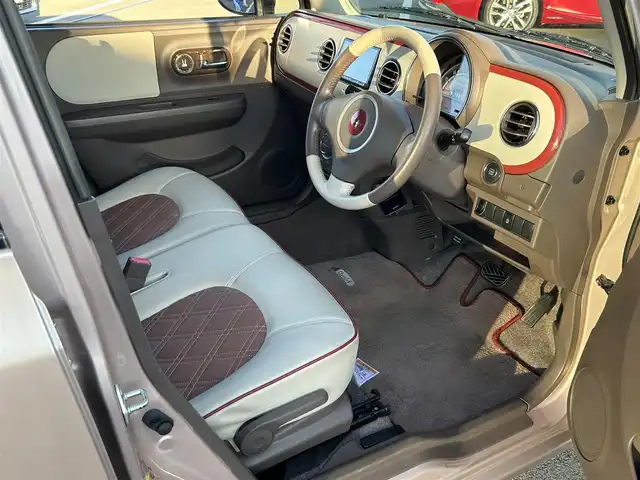 スズキ ラパン ショコラ X 愛媛県 2014(平26)年 4.4万km ピンク パナソニック製ナビ/BT/AM・FM/CD/DVD/バックカメラ/ETC/AAC/スマートキー/純正フロアマット/純正ホイールキャップ/アイドリングストップ/ベンチシート