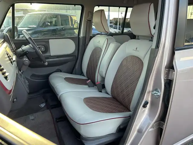 スズキ ラパン ショコラ X 愛媛県 2014(平26)年 4.4万km ピンク パナソニック製ナビ/BT/AM・FM/CD/DVD/バックカメラ/ETC/AAC/スマートキー/純正フロアマット/純正ホイールキャップ/アイドリングストップ/ベンチシート