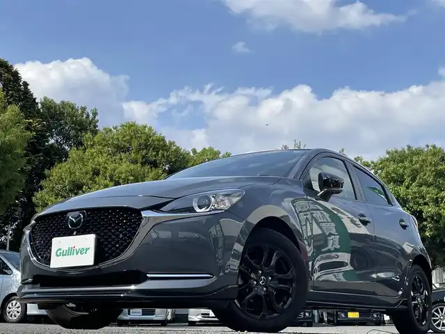 マツダ マツダ２ 15S ブラックトーンED 東京都 2021(令3)年 6.5万km ポリメタルグレーM ワンオーナー/MOP/・ＣＤ／ＤＶＤプレーヤフルセグＴＶ/・３６０°ビューモニター＋フロントパーキングセンサー/・自動防眩ルームミラー/Ｂｌａｃｋ　Ｔｏｎｅ　Ｅｄｉｔｉｏｎ特別装備/・スマート・ブレーキ・サポート/・マツダ・レーダー・クルーズ・コントロール/・レーンキープ・アシスト・システム/・マフラーカッター/・フロントバンパーロアガーニッシュ／リアバンパーロアガーニッシュ/・フロントグリル（カラー：グロスブラック）/・ステアリング／シフトノブ／パーキングブレーキレバー：本革巻/・シャークフィンアンテナ/・純正１６インチアルミホイール（ブラックメタリック塗装）/ヘッドアップディスプレイ/ブラインドスポットモニター/保証書/取扱説明書/スペアキー
