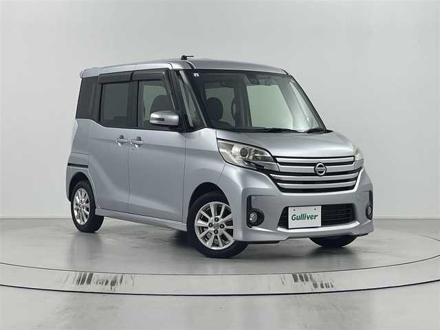 日産 デイズ ルークス HWS X Vセレ +SeftyⅡ 埼玉県 2015(平27)年 4.9万km クールシルバー 純正ナビゲーションMC314D-W/（フルセグTV/CD/DVD/Bluetooth/AM/FM/SD）/アラウンドビューカメラ/天井サーキュレーター/片側パワースライドドア /衝突被害軽減システム/後席テーブル/後席ロールサンシェード/ETC/ドライブレコーダー/HIDヘッドライト/スマートキー/プッシュスタート/純正１４インチアルミホイール