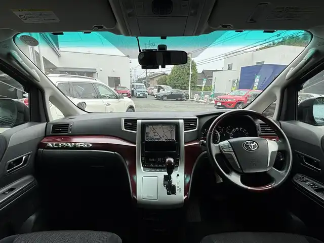 トヨタ アルファード 240S 熊本県 2008(平20)年 10.5万km ブラック ワンオーナー/サンルーフ/社外ナビ（CN-HDS700TD)/【フルセグTV/CD/DVD/ラジオ】/バックカメラ/ALPINEフリップダウンモニター(TMX-R1100)/両側パワースライドドア/ドライブレコーダー/コーナーセンサー/2列目オットマン/純正18インチアルミホイル/ビルトインETC/オートライト/横滑り防止装置/盗難防止装置/カーテンエアバック/純正フロアマット/保証書/取扱説明書