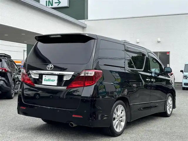 トヨタ アルファード 240S 熊本県 2008(平20)年 10.5万km ブラック ワンオーナー/サンルーフ/社外ナビ（CN-HDS700TD)/【フルセグTV/CD/DVD/ラジオ】/バックカメラ/ALPINEフリップダウンモニター(TMX-R1100)/両側パワースライドドア/ドライブレコーダー/コーナーセンサー/2列目オットマン/純正18インチアルミホイル/ビルトインETC/オートライト/横滑り防止装置/盗難防止装置/カーテンエアバック/純正フロアマット/保証書/取扱説明書