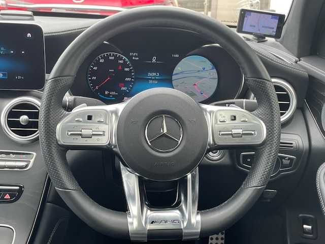 メルセデス・ベンツ ＧＬＣ２２０ d 4マチック クーペ AMGライン 愛知県 2020(令2)年 2.1万km ダイヤモンドホワイト 純正メーカーナビ/AMFM/BT/USB/フルセグ/全方位カメラ/ビルトインETC2.0/サンルーフ/前方ドライブレコーダー/レザーシート/パワーシート/メモリシート/全席シートヒーター/前席エアシート/ACC/アクティブステアリングアシスト/アクティブレーンキープアシスト/HUD/アクティブブレーキアシスト/アテンションアシスト/ＢＳＭ/パワーバックドア/レーダー探知機/パドルシフト/純正フロアマット/純正20インチＡＷ/LEDヘッドライト/保証書/スペアキー