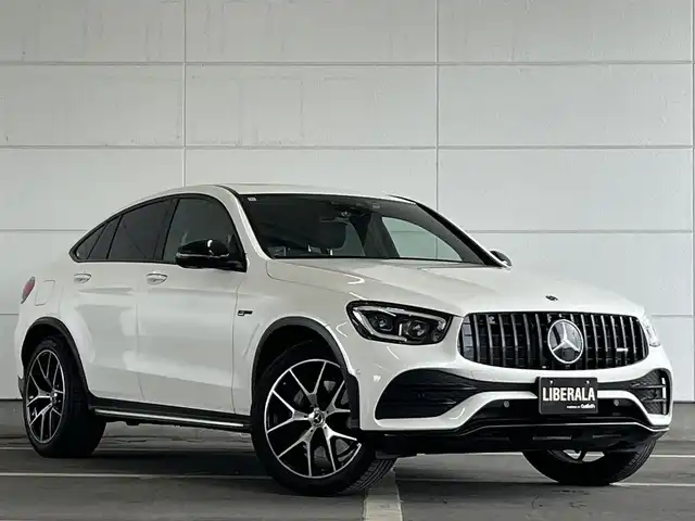 メルセデス・ベンツ ＧＬＣ２２０ d 4マチック クーペ AMGライン 山形県 2020(令2)年 2.1万km ダイヤモンドホワイト 純正メーカーナビ/AMFM/BT/USB/フルセグ/全方位カメラ/ビルトインETC2.0/サンルーフ/前方ドライブレコーダー/レザーシート/パワーシート/メモリシート/全席シートヒーター/前席エアシート/ACC/アクティブステアリングアシスト/アクティブレーンキープアシスト/HUD/アクティブブレーキアシスト/アテンションアシスト/ＢＳＭ/パワーバックドア/レーダー探知機/パドルシフト/純正フロアマット/純正20インチＡＷ/LEDヘッドライト/保証書/スペアキー