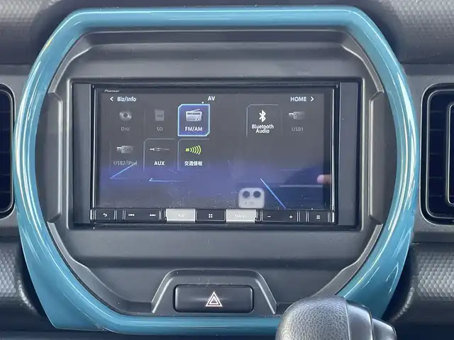 スズキ ハスラー HYBRID G 山梨県 2021(令3)年 11.5万km デニムブルー ガンメタリック 2トーン (株)IDOMが運営する【じしゃロン甲府店】の自社ローン専用車両になります。/こちらは現金またはオートローンご利用時の価格です。自社ローンご希望の方は別途その旨お申付け下さい/パイオニア製7型メモリーナビ/（CD・DVD・SD・BTオーディオ）/バックカメラ/ETC/D+N席シートヒーター/社外フロアマット/スマートキーｘ２