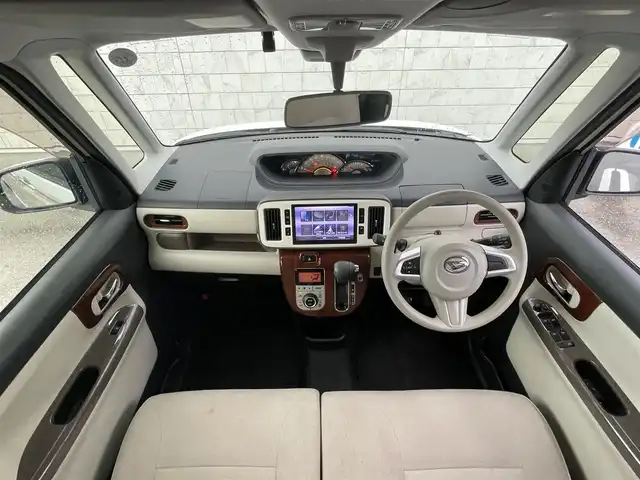 ダイハツ ムーヴ キャンバス G メイクアップ リミテッド　SAⅢ 福岡県 2020(令2)年 4.8万km パールホワイトⅢ/ナチュラルベージュマイカメタリック 2トーン 純正8型SDナビ(フルセグTV/CD/DVD/BT)/全方位/衝突軽減/ドラレコ/両側パワスラ/ルーフラック/ETC/USB/HDMI/純正フロアマット/純正LED/プッシュスタート/スマートキー