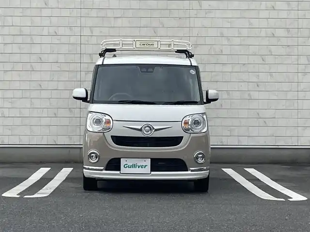 ダイハツ ムーヴ キャンバス G メイクアップ リミテッド　SAⅢ 福岡県 2020(令2)年 4.8万km パールホワイトⅢ/ナチュラルベージュマイカメタリック 2トーン 純正8型SDナビ(フルセグTV/CD/DVD/BT)/全方位/衝突軽減/ドラレコ/両側パワスラ/ルーフラック/ETC/USB/HDMI/純正フロアマット/純正LED/プッシュスタート/スマートキー