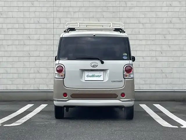 ダイハツ ムーヴ キャンバス G メイクアップ リミテッド　SAⅢ 福岡県 2020(令2)年 4.8万km パールホワイトⅢ/ナチュラルベージュマイカメタリック 2トーン 純正8型SDナビ(フルセグTV/CD/DVD/BT)/全方位/衝突軽減/ドラレコ/両側パワスラ/ルーフラック/ETC/USB/HDMI/純正フロアマット/純正LED/プッシュスタート/スマートキー