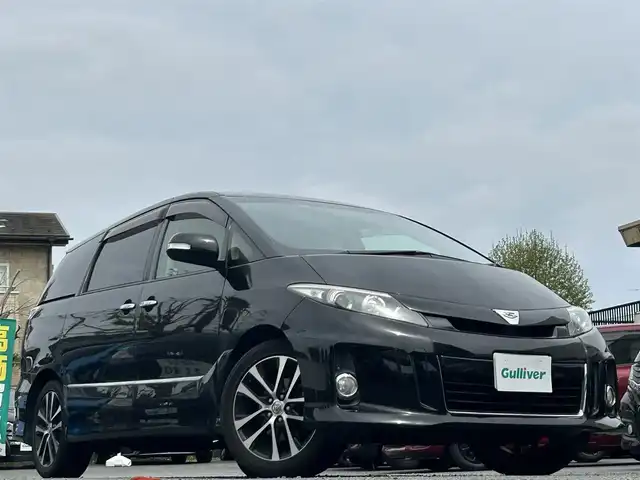 トヨタ エスティマ アエラス プレミアムエディション 東京都 2016(平28)年 8.5万km ブラック ワンオーナー/carrozeria7インチメモリナビ(AVIC-RW99)/・DVD/CD/フルセグTV/Bluetooth接続/AUX/USB/バックカメラ/両側パワースライドドア/収納3列シート/オットマン/運転席パワーシート/クルーズコントロール/スペアキー/保証書/取扱説明書